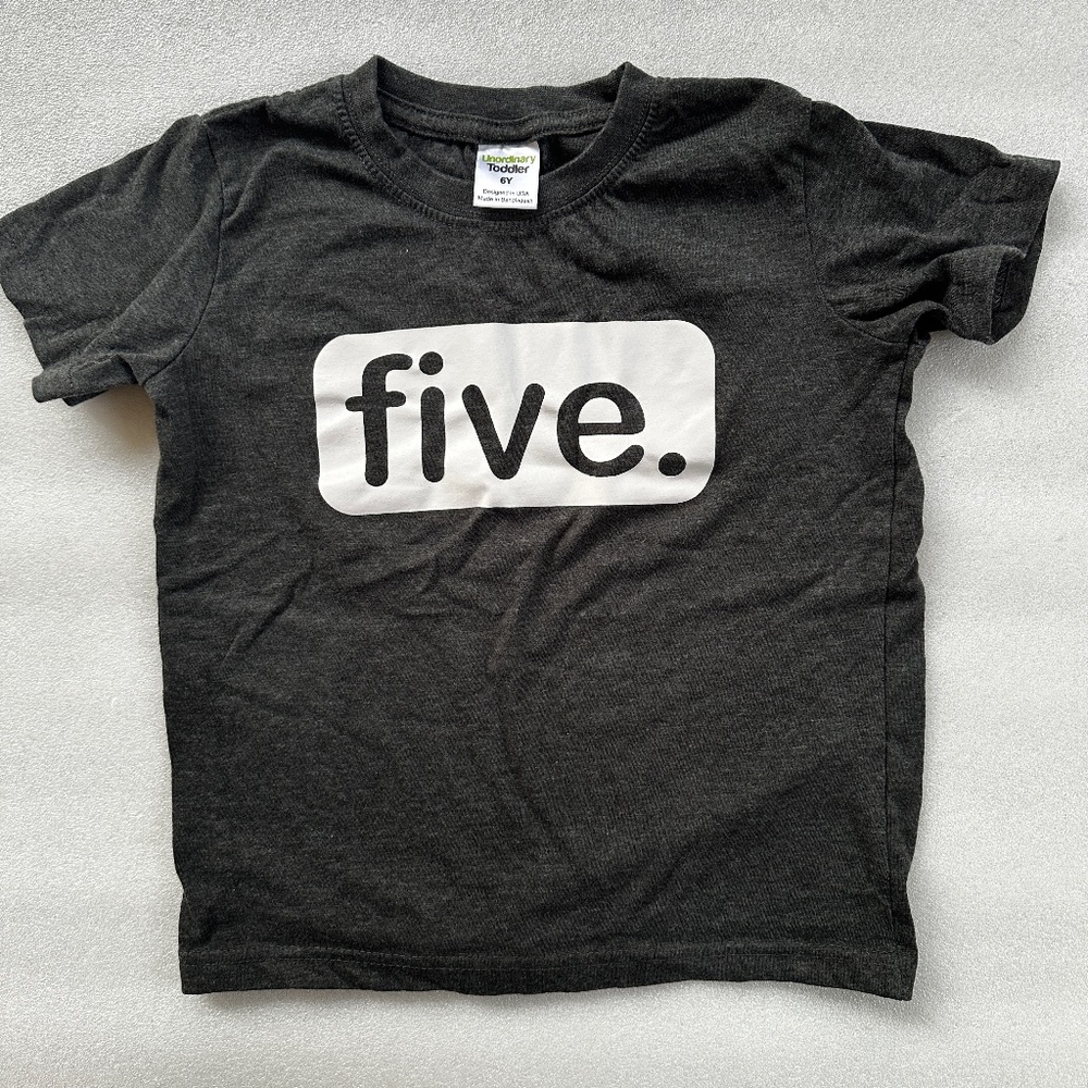 5 Year Old Birthday Tee